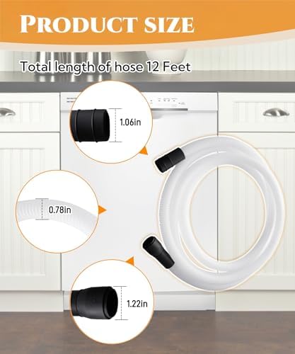 WD24X10065 12 Feet Dishwasher Drain Hose Extension Fits - Image 4