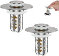 Hibbent 2 Pack Bathroom Sink Drain Strainer, 3 in 1 Pop Up Stopper by Hibbent