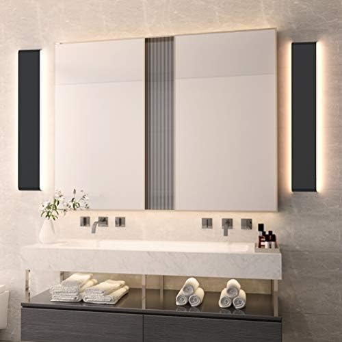 Aipsun 30W/32.6in Modern Black Vanity Light Indoor Modern Rectangular LED Wall - Image 4