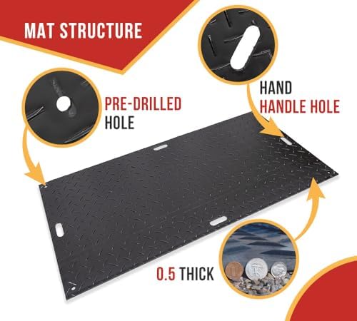 Mytee Products 4' x 8' Ground Protection Mats Kit w/ 6 Pcs Single Connectors - Image 5