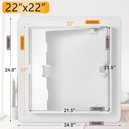 Suteck Access Panel for Drywall 22 x 22 Inch, Ceiling&Plumbing Access Door - Image 2
