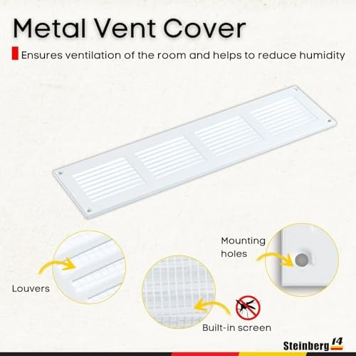 Steinberg14 White Vent Cover 14x2 - Image 2