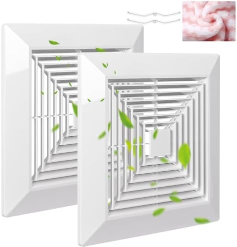 (Gloss-2P 12"x 12"Inch）Bathroom Exhaust Fan Cover by Unknown