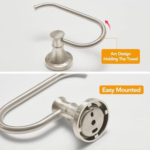 BESy Toilet Paper Holder Wall Mount Bathroom Tissue Holder Brushed Nickel - Image 6