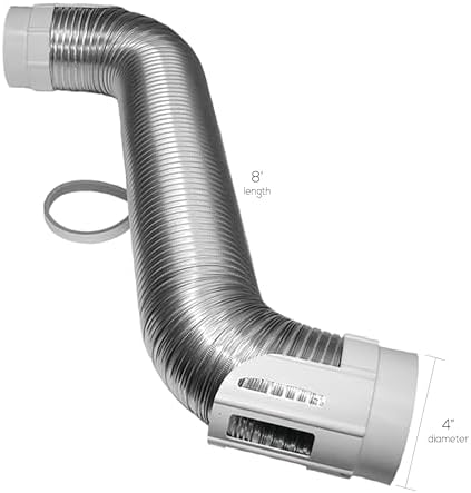 Deflecto Dryer to Vent Hookup Kit, Semi-Rigid Flexible Aluminum Duct 4 inch - Image 3