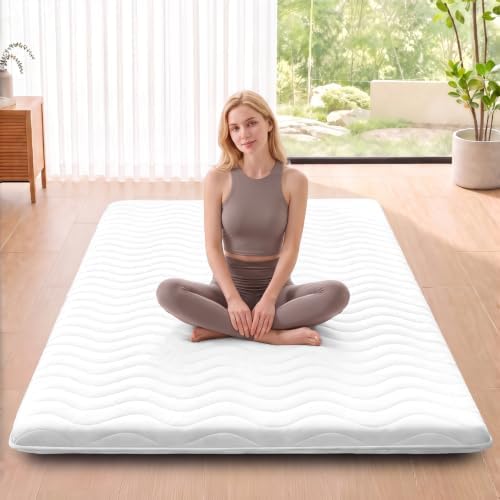 SCHNAUZER HOME Japanese Floor Mattress Futon Mattress Twin 3.5" Thick White by SchnauzerHome