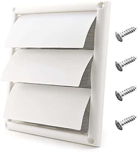 6 Inch Outdoor Dryer Vent Cover Louvered by Funmit