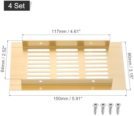 uxcell Air Vents Cover, Rectangle Louvered Ventilation Grille - Image 2