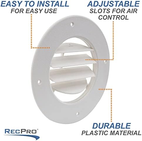 RecPro RV Air Louver Ceiling Vent 6.5" | Fully Adjustable | - Image 4