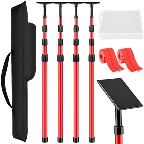 12FT Dust Barrier Poles Kit by Unknown