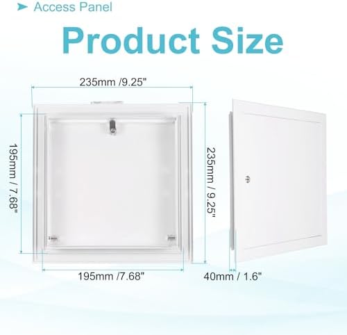 PATIKIL Drywall Access Panel 9x9 Inch, Aluminum Frame Wall Hole Cover Plumbing - Image 2