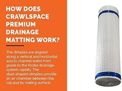 Whitecap Dimple Drainage Matting 4' x 50' - Image 5