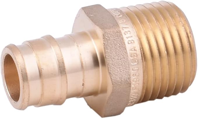 LD Valve-Pex A Fitting 1/2-in Propex X 1/2" MPT Brass Adapter - Image 2