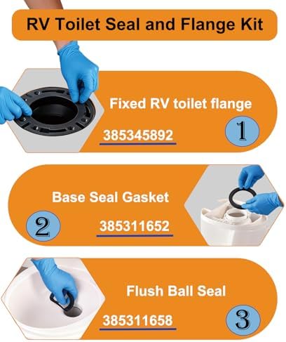 RV Toilet Seal and 3" Socket Floor Flange Kit - Image 4