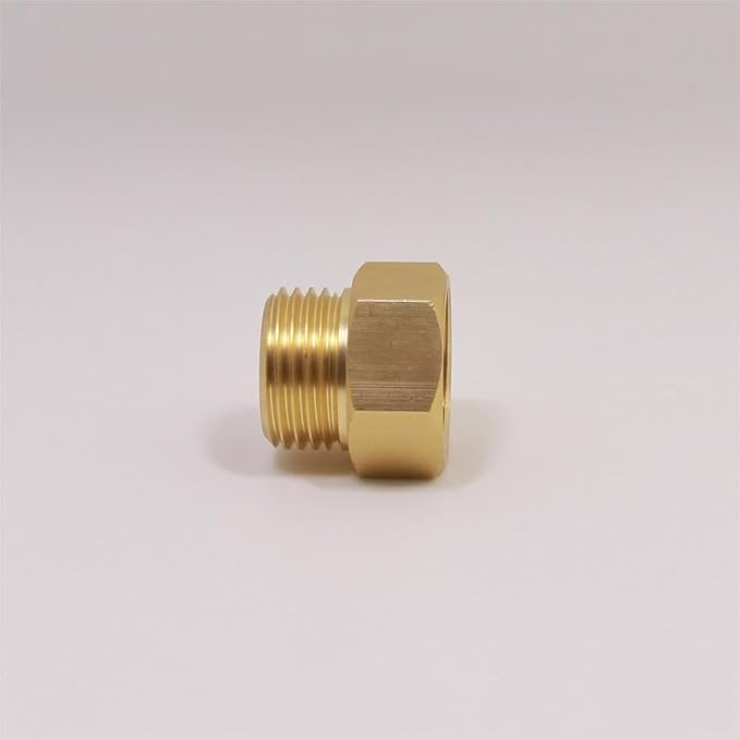G 1/2 BSP Male to US 1/2 NPT Female Thread Converter Adapter, Solid Brass Pipe - Image 4
