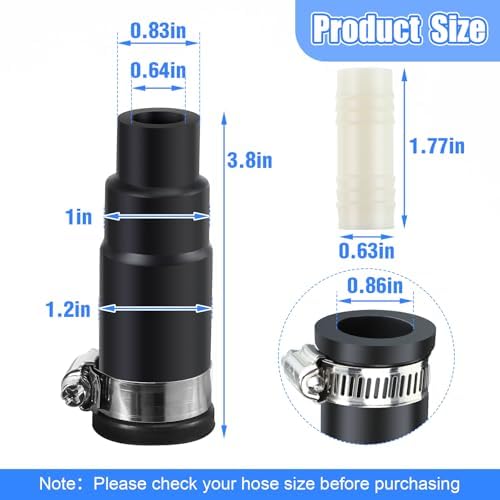 2 Set Dishwasher Drain Hose Adapter Compatible - Image 2