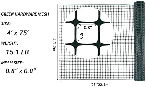 PotatoLife Green Plastic Garden Fence, Hardware Mesh - Image 2