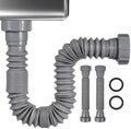 2 Pack Flexible Sink Drain Pipe, Expandable 1-1/2" P Trap Replacement Kit by TEHAUX