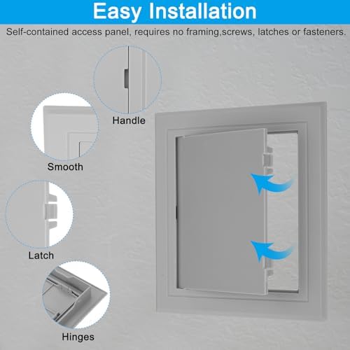 PATIKIL 7x7 inch Removable Hinged Access Panel, ABS Plumbing Access Doors Easy - Image 4