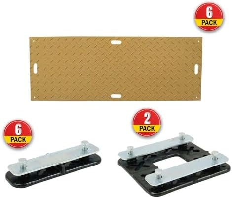 6 Pack 2' x 6' - 1/2" Heavy Duty Ground Protection Mats - Image 2