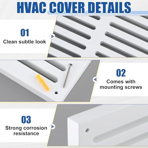 Colingmill 1 Pcs Decorative Return Air Vent Cover 26 x 8.5 x 3/4 Inch White MDF - Image 4