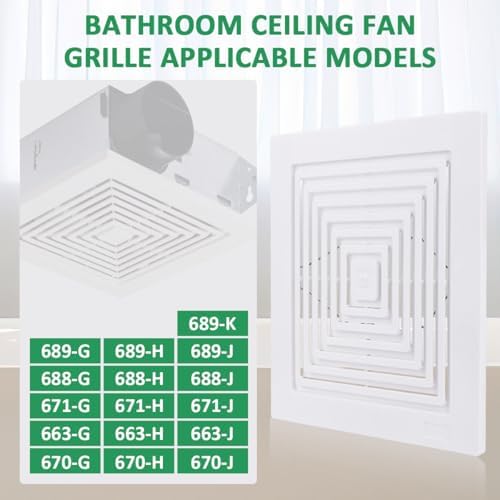 9"x9" 97011723 Bathroom Exhaust Fan Cover - Image 6
