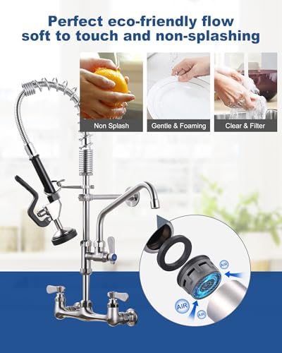 Brushed Nickel Commercial Kitchen Faucet - Image 6