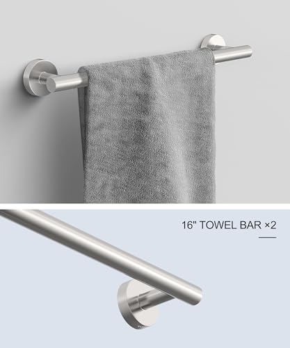 12 Pcs Brushed Nickel Bathroom Hardware Accessories Set - Image 6