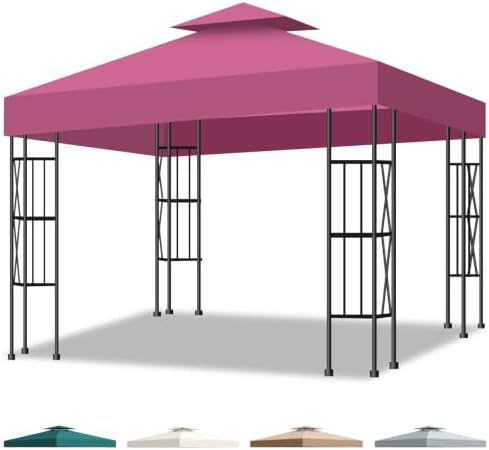 10x10 Canopy Replacement Top Cover Canopy Top Replacement Double Layer Vented by Qdreclod