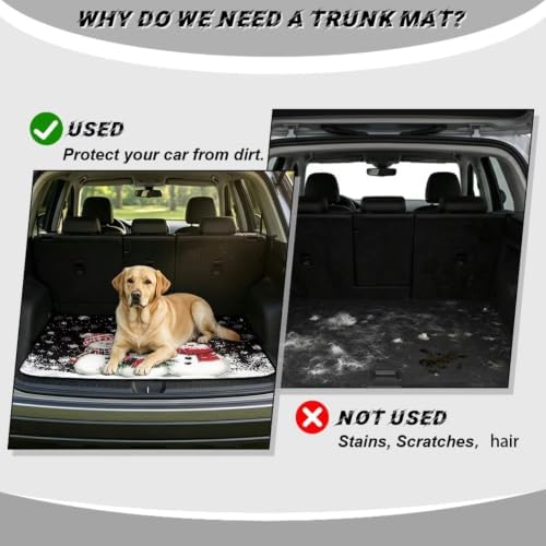 Black Snowman Universal Car Trunk Mat - Image 4