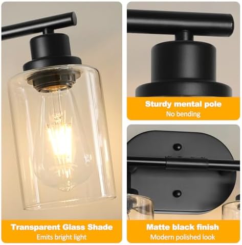 Unicozin Bathroom Light Fixtures, 4 Light Vanity Lights - Image 6