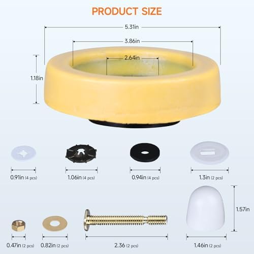 Jamini 1.18” Thick Toilet Wax Ring Kit - Image 6