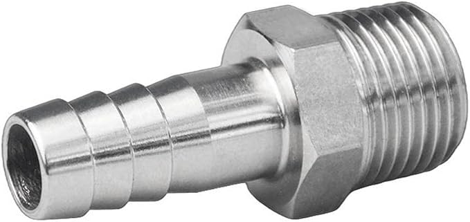 Stainless Steel Hose Barb Fitting 3/8" Hose Barb to 3/4" NPT Male Thread - Image 4