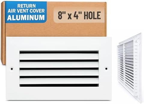 Fits 8x4 Hole | Aluminum Return Air Grille by Handua | Vent Cover Grill by Handua