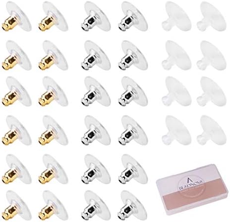 BEADNOVA Earring Backs for Studs Bullet Clutch by BEADNOVA