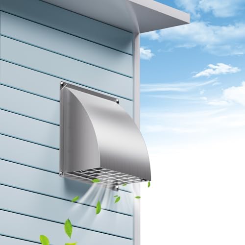HG Power 6 Inch Dryer Vent Cover Outside by HGPOWER