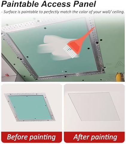 Hinged Inspection Door with Paintable Plasterboard, Hidden Drywall Access Panel - Image 2