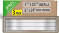 Fits 6x24 and 24x6 Duct Opening | Return Air Floor Grille by Handua | Walkable by Handua