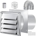 4"Dryer Vent Kit Through Wall w/Hose/Duct Connector/Plate, Stainless Steel by JIANBENKJ
