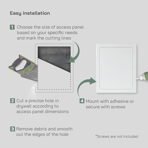 Vent Systems 8'' x 10'' Inch White Metal Access Panel - Image 4