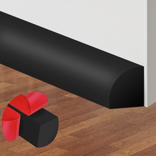 ToLanbbt Flexible Quarter Round Molding, 120 Inch Peel and Stick Rubber Trim by ToLanbbt