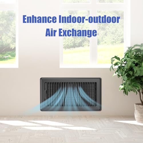 Floor Register Fits 6x12 or 12x6 Duct Opening, 4 Pack Black Floor Vents - Image 5