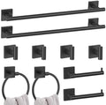 Lairuier 10-Piece Matte Black Bathroom Accessories, Towel Bar Set by LairuierBathroomHardwareSet