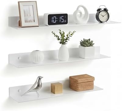 Z metnal White Floating Shelves, Wall Shelf, Metal Square Shelf - Image 5