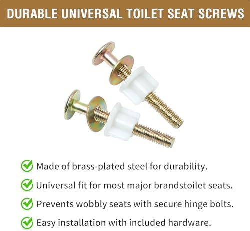 A.I.FORCE Toilet Seat Screws Fasteners Bolt, Metal Screws Toilet Seat - Image 2