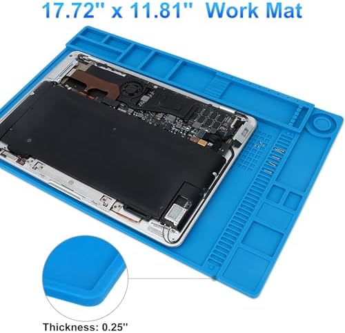 STREBITO Silicone Soldering Repair Mat Magnetic Work Mat 17.7''x11.8'' - Image 5