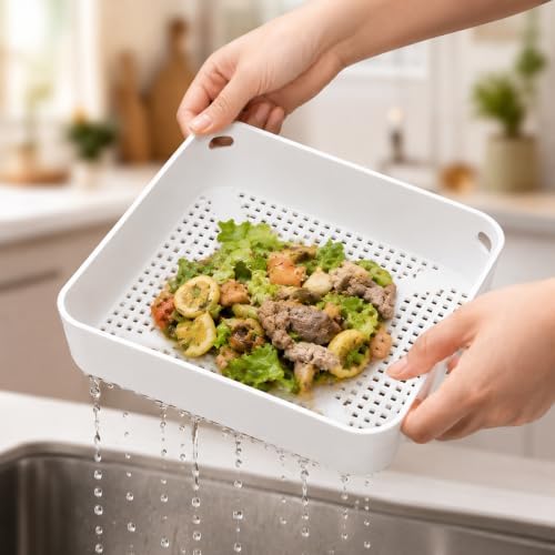 4 Pcs 8.3 Inch Floor Sink Drain Cover, Square Drain Basket Alternative - Image 4