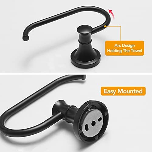 BESy Toilet Paper Holder Wall Mount Bathroom Tissue Roll Holder Matte Black - Image 6