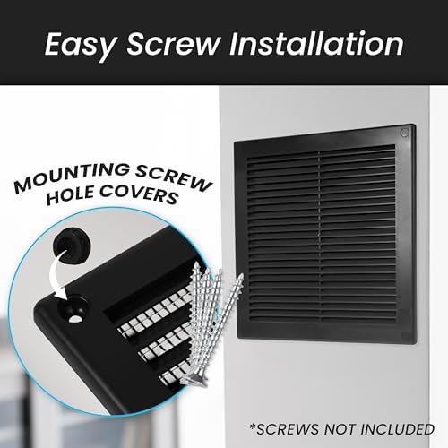 Repa Market 10 x 10 Inch Black Square Air Vent Cover - Image 4