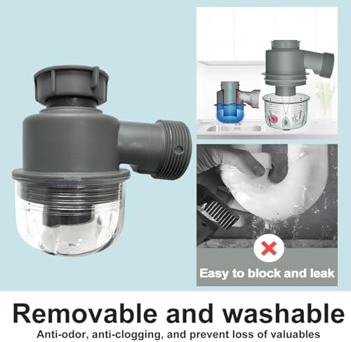 Sink Trap 1 1/2'' P-Trap Replacement Upgrade Visible Removable Easy to Clean - Image 4